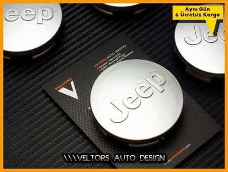 Jeep Logo Amblem Jant Göbeği Göbek Kapak Seti