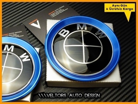 BMW Ön Kaput Arka Bagaj Logo Amblem Halka Seti