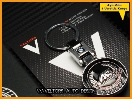BMW AC Schnitzer Logo Amblem Özel Krom AC Schnitzer Anahtarlık