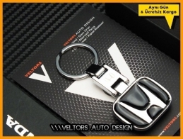 Honda Logo Amblem Özel Krom Honda Anahtarlık