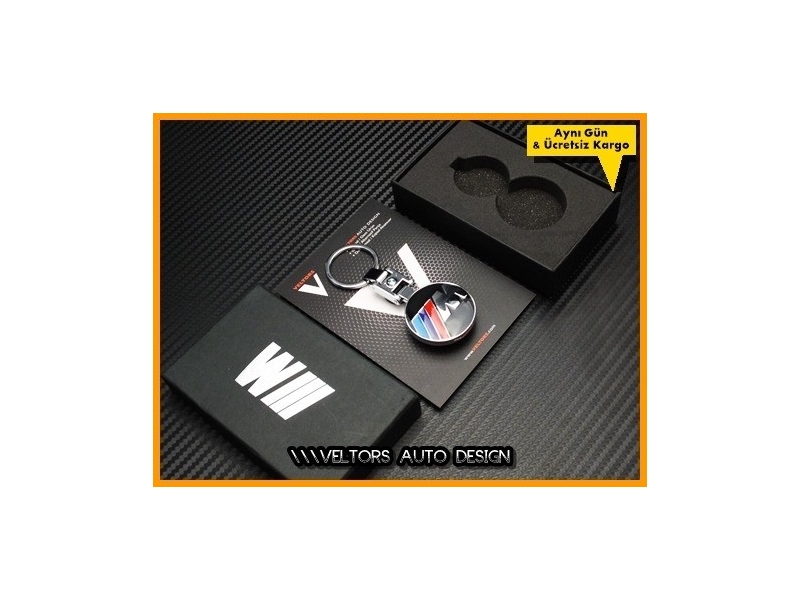 BMW M Technic Logo Amblem Özel Krom M Anahtarlık