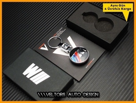 BMW M Technic Logo Amblem Özel Krom M Anahtarlık