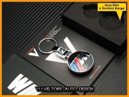 BMW M Technic Logo Amblem Özel Krom M Anahtarlık