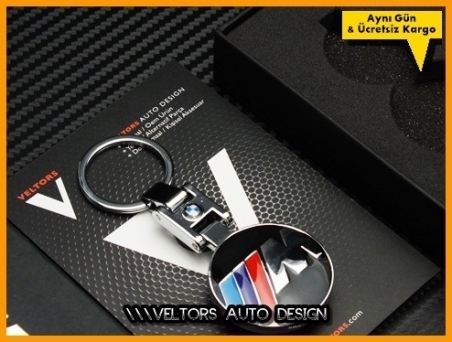 BMW M Technic Logo Amblem Özel Krom M Anahtarlık