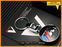 BMW M Technic Logo Amblem Özel Krom M Anahtarlık