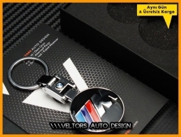BMW M Technic Logo Amblem Özel Krom M Anahtarlık