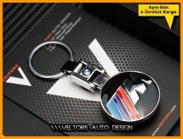 BMW M Technic Logo Amblem Özel Krom M Anahtarlık