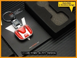 Honda Kırmızı Logo Amblem Özel Krom Honda Anahtarlık Honda Kırmızı Logo Amblem Özel Krom Honda Anahtarlık