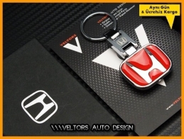 Honda Kırmızı Logo Amblem Özel Krom Honda Anahtarlık Honda Kırmızı Logo Amblem Özel Krom Honda Anahtarlık