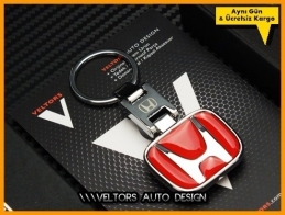 Honda Kırmızı Logo Amblem Özel Krom Honda Anahtarlık Honda Kırmızı Logo Amblem Özel Krom Honda Anahtarlık