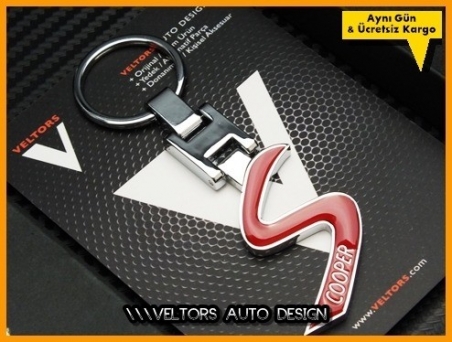 Mini Logo Amblem Cooper S Kırmızı Anahtarlık
