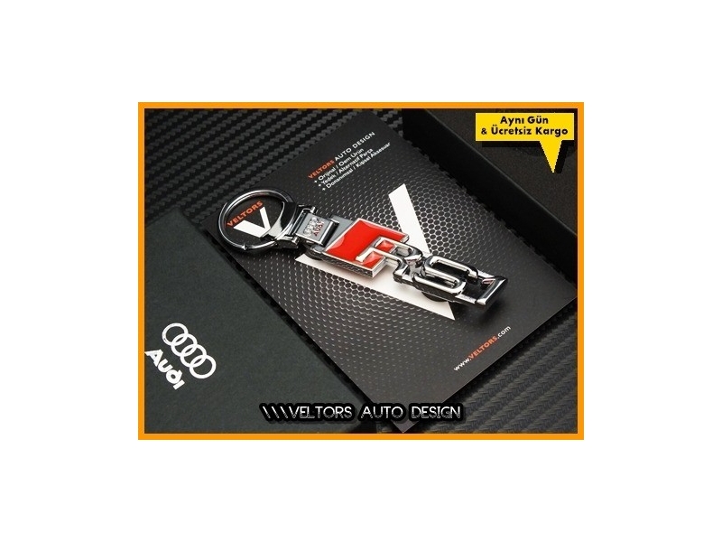 Audi A1 Logo Amblem RS1 Özel Krom Anahtarlık Audi A1 Logo Amblem RS1 Özel Krom Anahtarlık