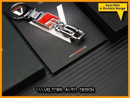 Audi A1 Logo Amblem RS1 Özel Krom Anahtarlık