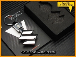 Suzuki Logo Amblem Özel Krom Suzuki Anahtarlık