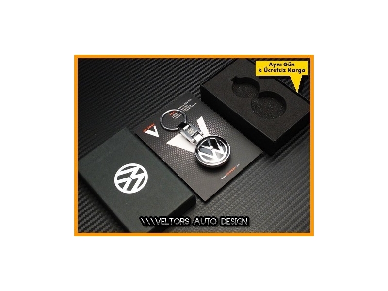 VW Logo Amblem Özel Krom Anahtarlık