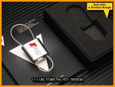 Audi RS Logo Amblem Özel Krom RS Anahtarlık