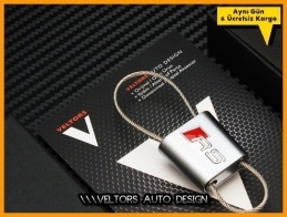 Audi RS Logo Amblem Özel Krom RS Anahtarlık