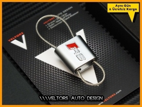 Audi RS Logo Amblem Özel Krom RS Anahtarlık