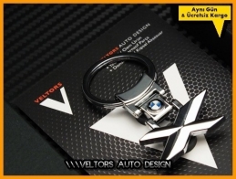 BMW X Drive Logo Amblem Özel Krom Anahtarlık BMW X Drive Logo Amblem Özel Krom Anahtarlık