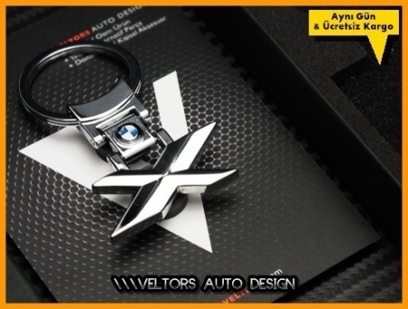 BMW X Drive Logo Amblem Özel Krom Anahtarlık