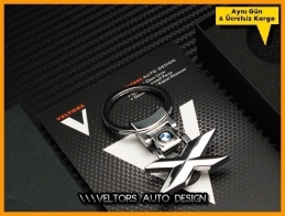 BMW X Drive Logo Amblem Özel Krom Anahtarlık BMW X Drive Logo Amblem Özel Krom Anahtarlık