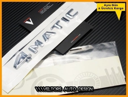 Mercedes 4 Matic Bagaj Yazı Logo Amblem