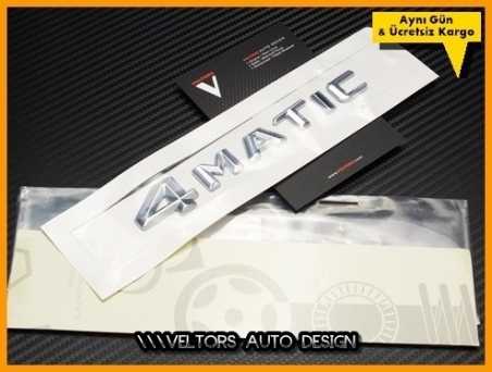 Mercedes 4 Matic Bagaj Yazı Logo Amblem
