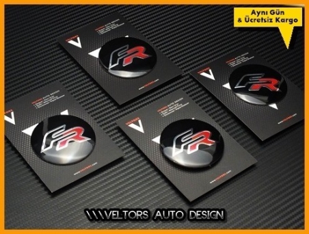 Seat FR Logo Amblem Jant Göbek Kapak Logo Amblem Seti