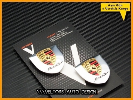 Porsche Boxster Araç Logo Amblem Seti