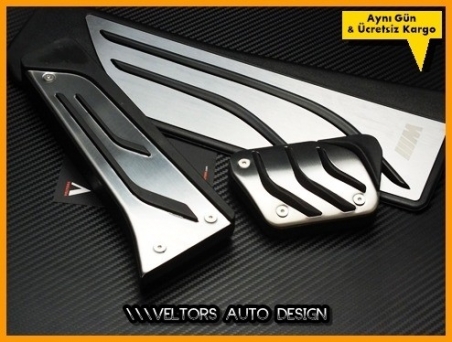 BMW F10 F11 5 Serisi F07 GT Serisi M Logo Amblem Pedal Seti