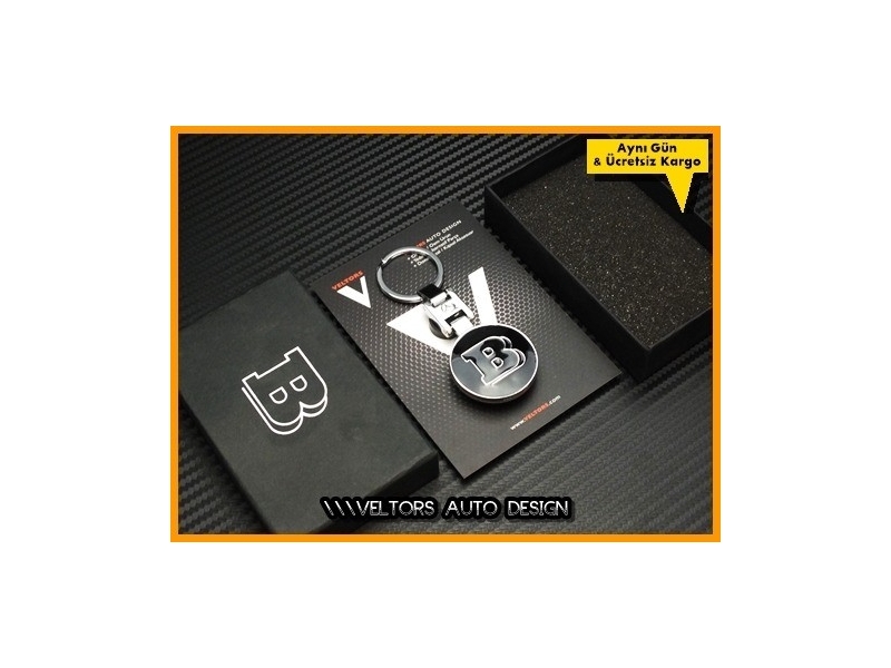 Mercedes Brabus Logo Amblem Özel Krom Brabus Anahtarlık