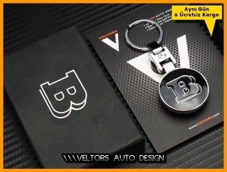 Mercedes Brabus Logo Amblem Özel Krom Brabus Anahtarlık