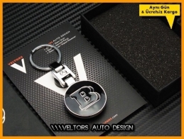Mercedes Brabus Logo Amblem Özel Krom Brabus Anahtarlık