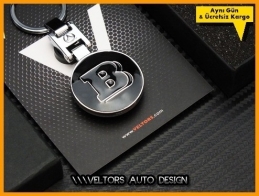Mercedes Brabus Logo Amblem Özel Krom Brabus Anahtarlık