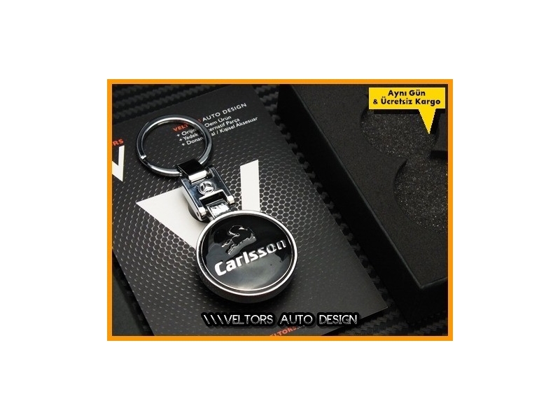 Mercedes Carlsson Logo Amblem Özel Krom Carlsson Anahtarlık