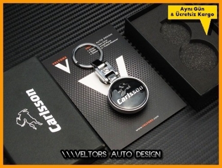 Mercedes Carlsson Logo Amblem Özel Krom Carlsson Anahtarlık