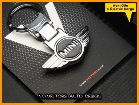 Mini Logo Amblem Özel Krom Mini Anahtarlık
