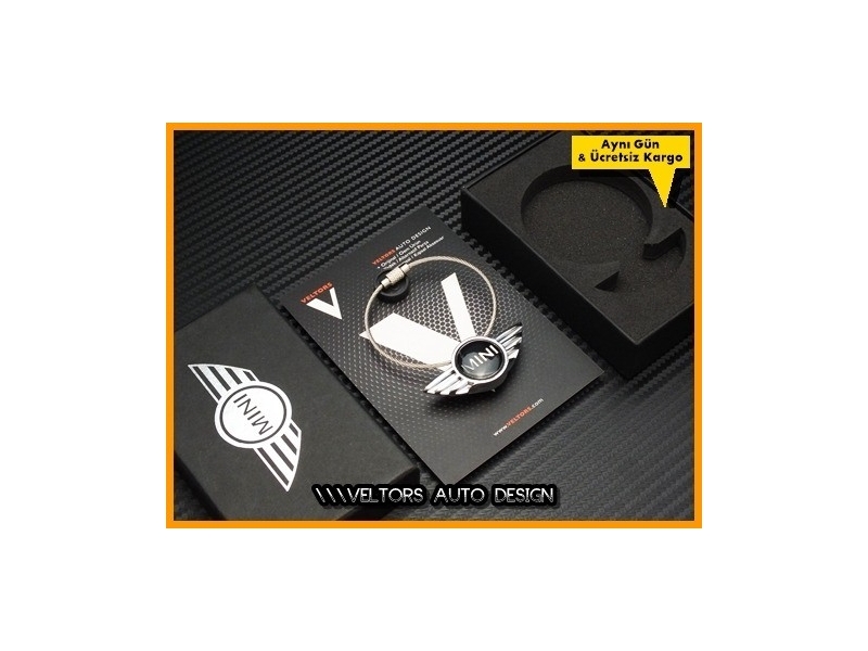 Mini Logo Amblem Özel Krom Mini Anahtarlık