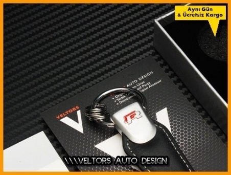 VW R Line R Logo Amblem Özel Deri Anahtarlık