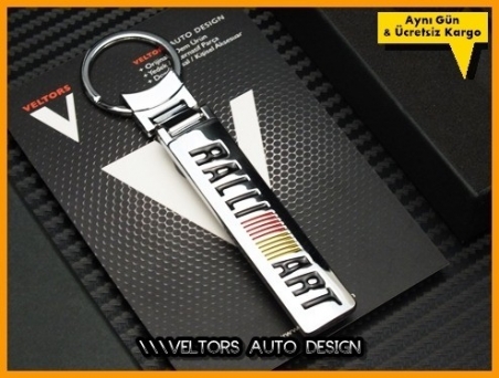 Mitsubishi Özel Krom Ralli Art Logo Amblem Anahtarlık