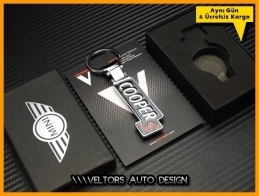 Mini Cooper S Logo Amblem Özel Krom Cooper S Anahtarlık