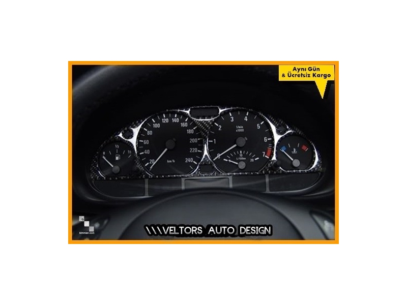 BMW E46 M Carbon Gösterge Kadran Halka Bezel Panel Çerçevesi