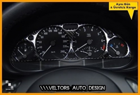 BMW E46 M Carbon Gösterge Kadran Halka Bezel Panel Çerçevesi