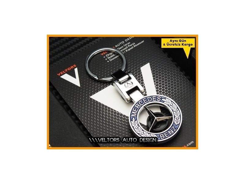 Mercedes Logo Amblem Özel Krom Anahtarlık