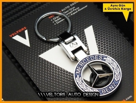Mercedes Logo Amblem Özel Krom Anahtarlık