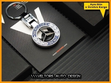 Mercedes Logo Amblem Özel Krom Anahtarlık