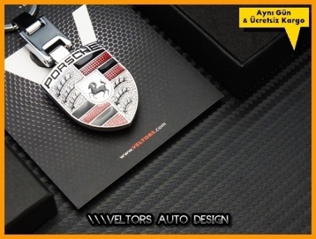 Porsche Logo Amblem Boxed Porsche Anahtarlık