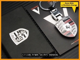 Porsche Logo Amblem Boxed Porsche Anahtarlık