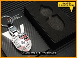 Porsche Logo Amblem Boxed Porsche Anahtarlık