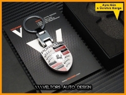 Porsche Logo Amblem Boxed Porsche Anahtarlık